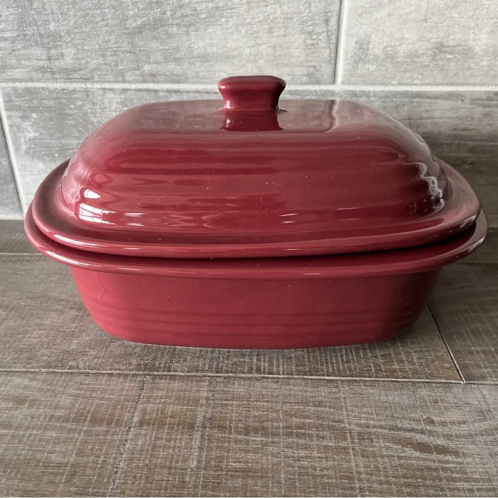 Pampered Chef 3.1Qt 3L Cranberry Covered Baker Roaster Dutch Oven St…